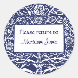 Sticker Rond Beardsley Bordure élégante Plaque