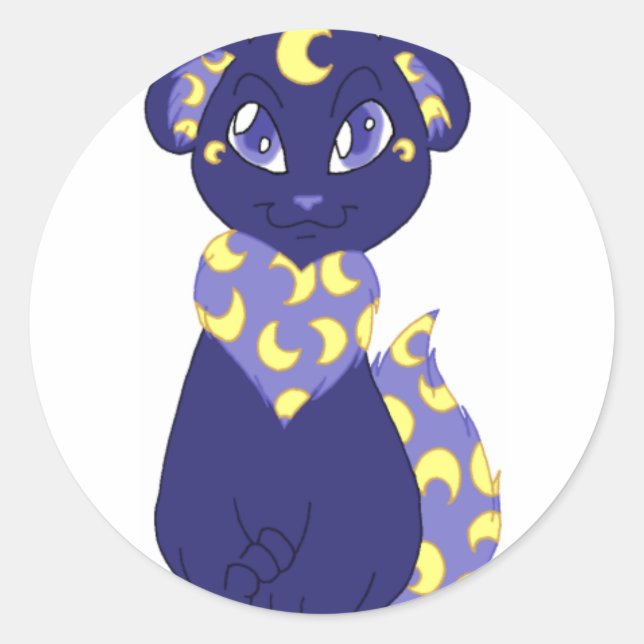 Sticker Rond Bearfox du croissant (Devant)