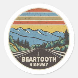 Sticker Rond Beartooth Highway Montana Wyoming Mountains