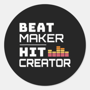 Sticker Rond Beat Maker Hit Créateur Producteur de production m