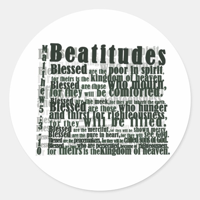 STICKER ROND BEATITUDES (Devant)