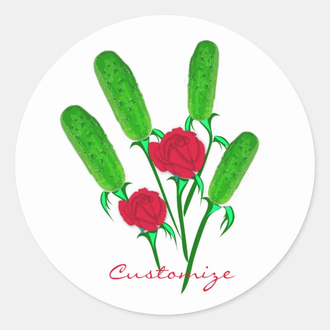 Sticker Rond Beau bouquet de chiche avec Thunder_Cove Rose (Devant)