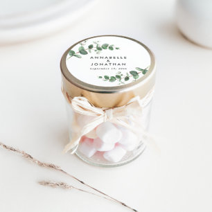 Sticker Rond Beau délicat mariage de feuillage d'eucalyptus