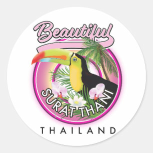 Sticker Rond Beau logo Surat Thani thailand