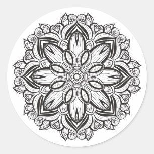 Sticker Rond Beau Mandala
