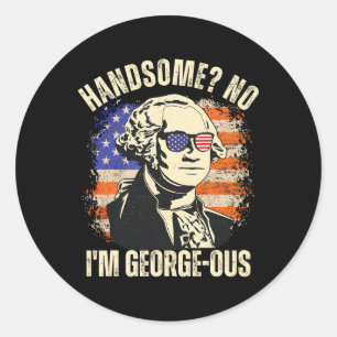 Sticker Rond Beau Non Je Suis Géant George Washington 4ème De