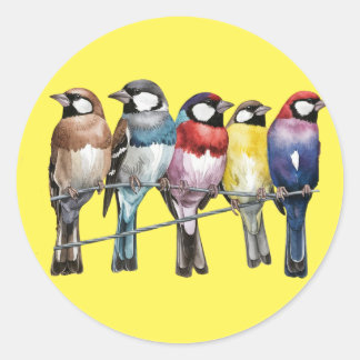 Sticker Rond beau papillon