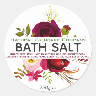 Sticker Rond Beau sel floral de Bath