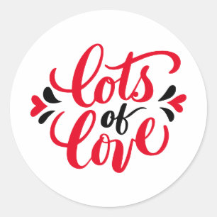 Sticker Rond Beaucoup d'amour