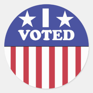 Sticker Rond beaucoup d'argent est dépensé pour voter, le coût 