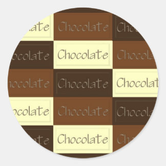 Sticker Rond Beaucoup d'autocollant au chocolat