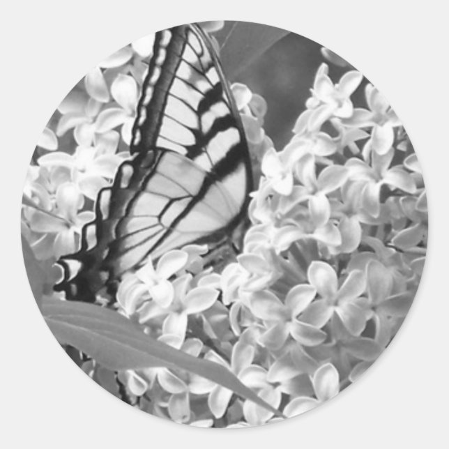 Sticker Rond Beauté B&W (Devant)