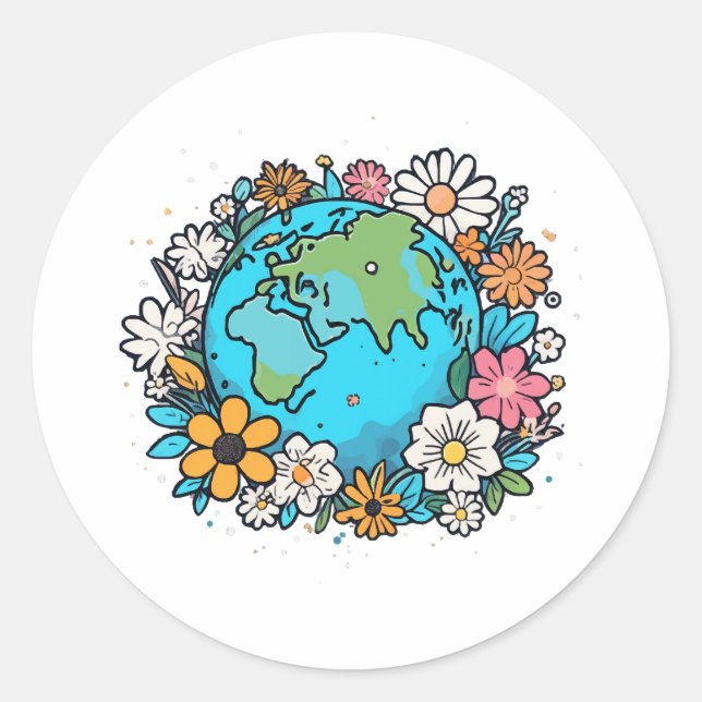 Sticker Rond Beauté de la Terre (Devant)