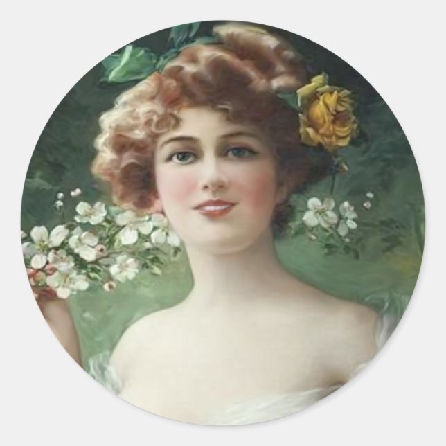 Sticker Rond Beauté florissante (Devant)