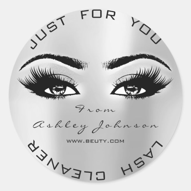 Sticker Rond Beauté Lashes Extension Nettoyeur de maquillage gr (Devant)