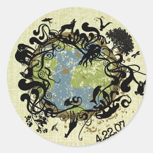 Sticker Rond Beauté Naturelle - Préservez! (Devant)