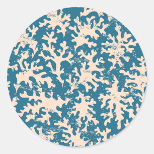 Sticker Rond Beautiful Coral