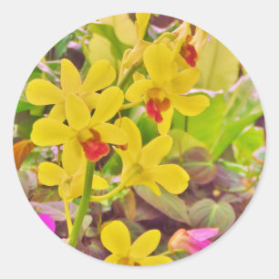 Sticker Rond Beautiful Yellow autumn