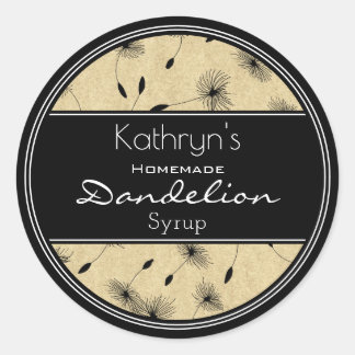 Sticker Rond Beaux Dandelions Personnalisés