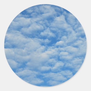 Sticker Rond Beaux nuages