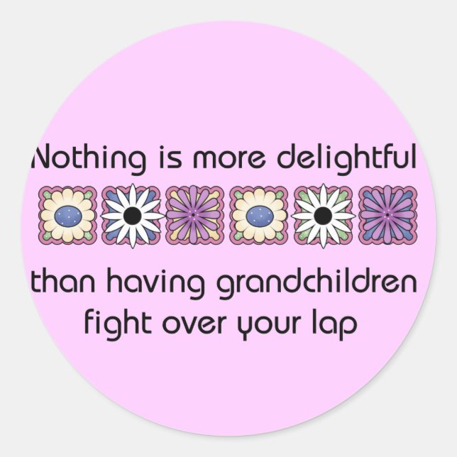 Sticker Rond Beaux Petits-Enfants (Devant)