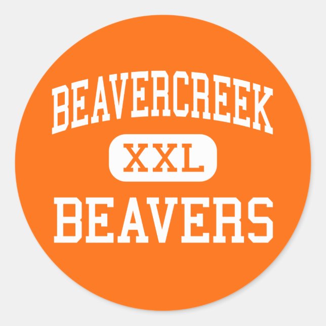 Sticker Rond Beavercreek - Beavers - High - Beavercreek Ohio (Devant)