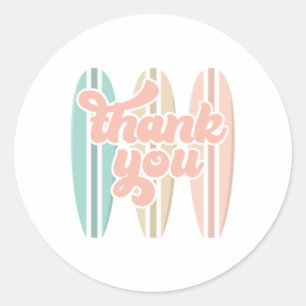 Sticker Rond Bébé à bord Planche de surf Fête de naissance bébé