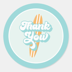 Sticker Rond Bébé à bord Surf Beach Baby Shower Classique Rond
