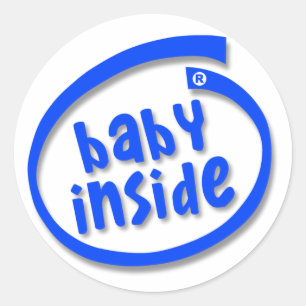 Sticker Rond Bébé à l'intérieur