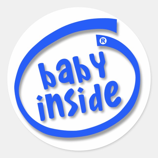 Sticker Rond Bébé à l'intérieur (Devant)