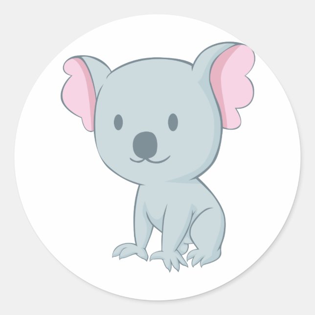 Sticker Rond Bébé australien Koala Bear (Devant)