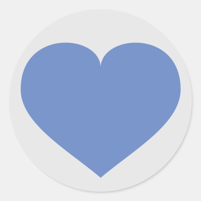 Sticker Rond Bébé Coeur bleu (Devant)
