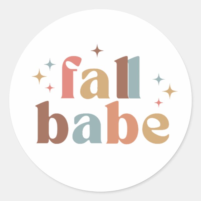 Sticker Rond Bébé d'automne (Devant)