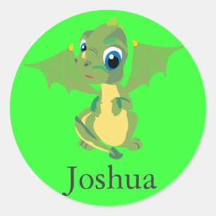 Sticker Rond bébé Dragon