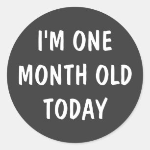 Sticker Rond Bébé d'un mois