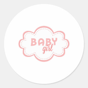 Sticker Rond Bébé fille
