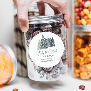 Sticker Rond Bébé forestier Il fait froid à l’extérieur du Baby