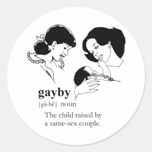 Sticker Rond BÉBÉ GAY (Lesbienne)