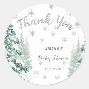 Sticker Rond Bébé il fait froid dehors   Fête de naissance Hive