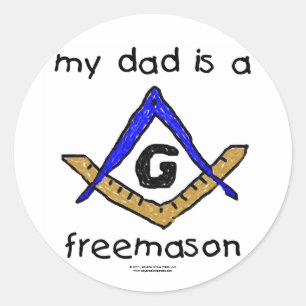 Sticker Rond Bébé maçonnique -