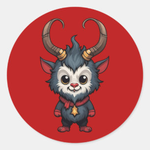 Sticker Rond Bébé mignon Krampus