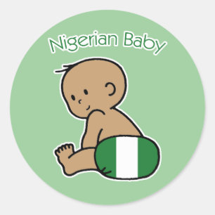 Sticker Rond Bébé nigérien