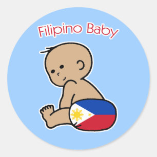 Sticker Rond Bébé philippin