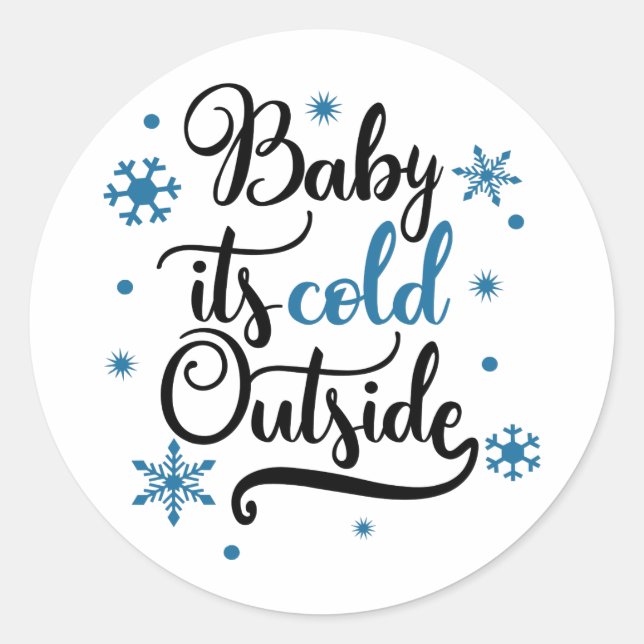 Sticker Rond bébé son froid dehors (Devant)
