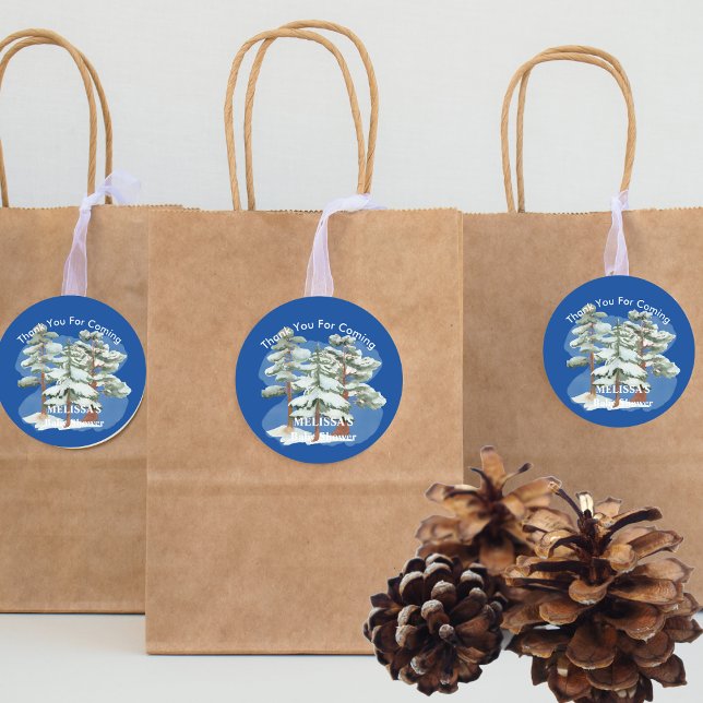 Sticker Rond Bébé son froid en dehors du bleu royal merci (Créateur téléchargé)