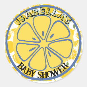Sticker Rond Bébé sur le thème de la Méditerranée Citron de la