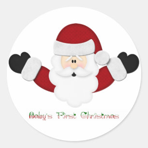 Sticker Rond Bébés 1er Noël