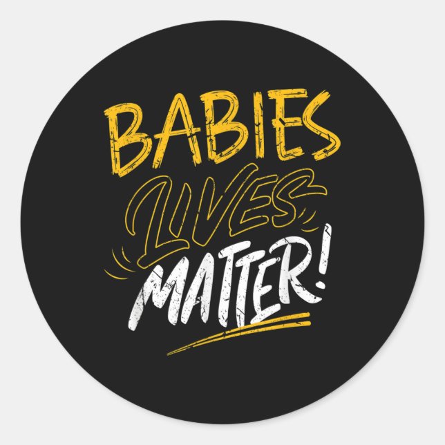 Sticker Rond Bébés Vie Mois de sensibilisation Cadeau (Devant)