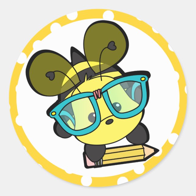 Sticker Rond BEE a Smarty, c'est bon ! (Devant)