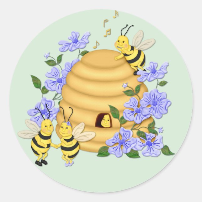 Sticker Rond Bee Dance (Devant)